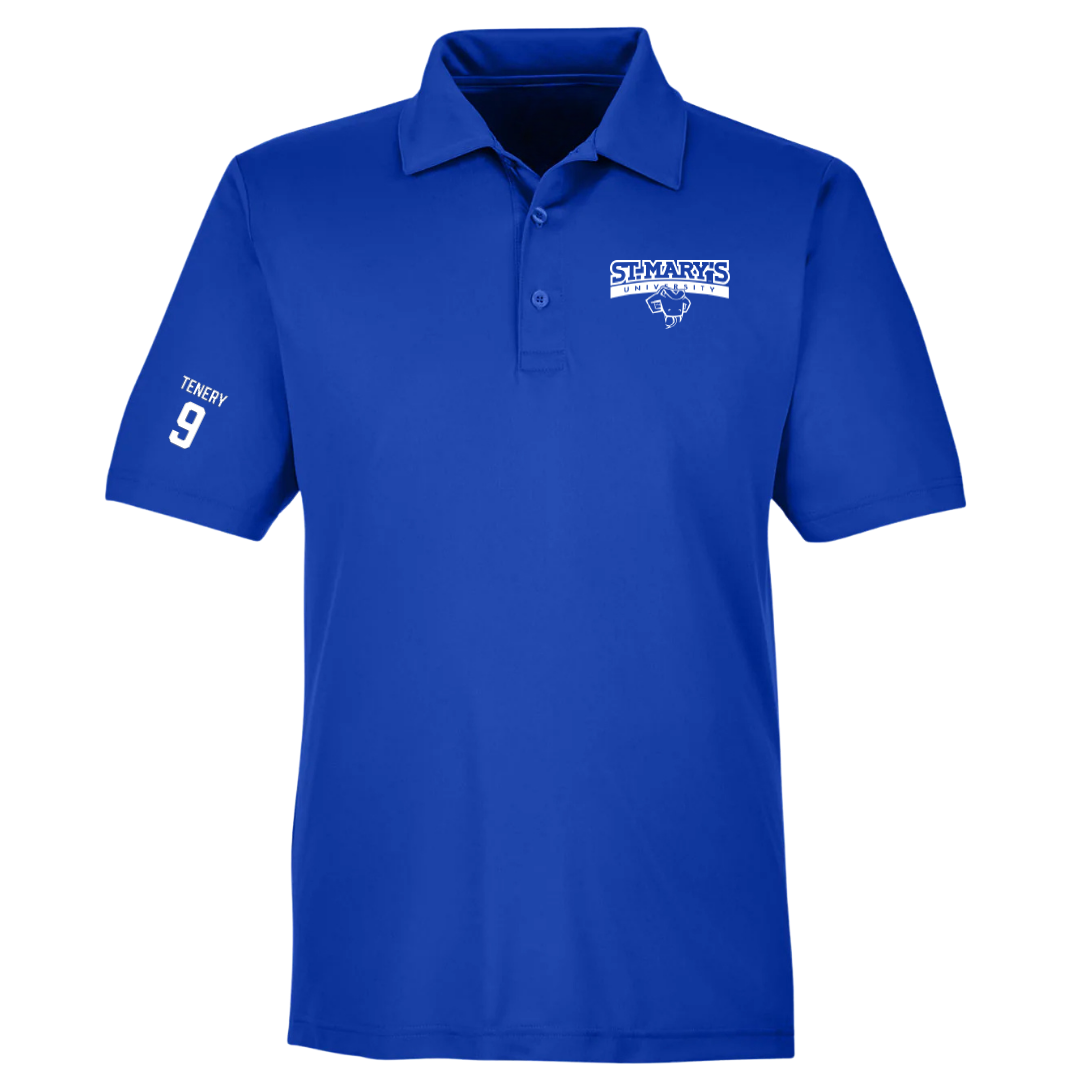 St. Mary's University (Texas) Baseball Blue Polo - #9 Eric Tenery