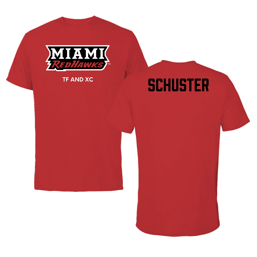 Miami University (Ohio) TF and XC Red Performance Tee - Micah Schuster