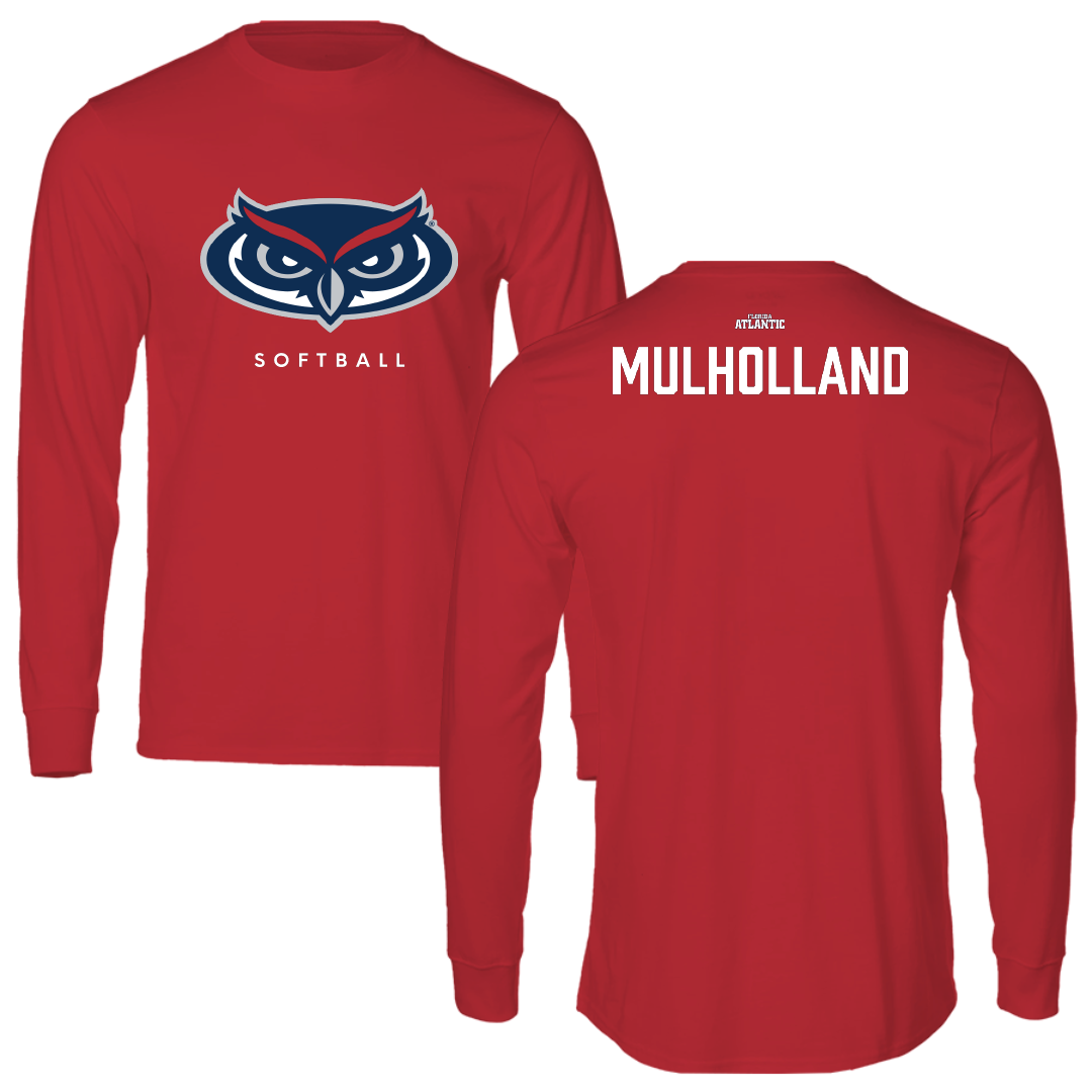 Florida Atlantic University Softball Red Performance Long Sleeve - McKenna Mulholland
