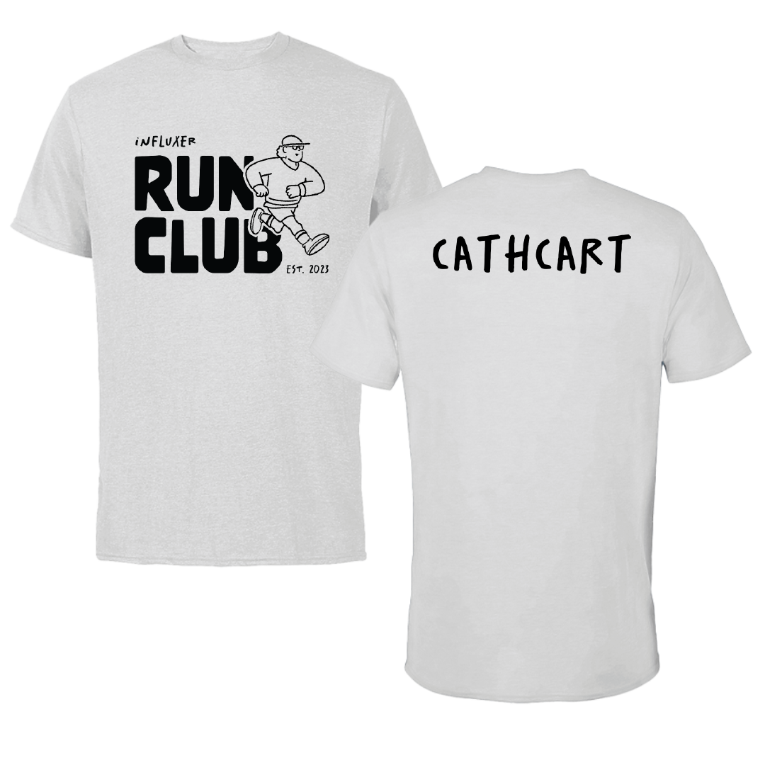 TF and XC Light Gray Influxer Run Club Performance Tee - Gabriel Cathcart