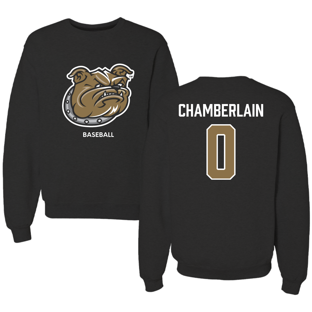 Bryant University Baseball Black Crewneck - #0 Liam Chamberlain