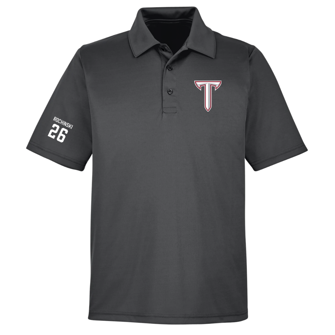 Troy University Softball Dark Gray Polo - #26 Kalee Rochinski