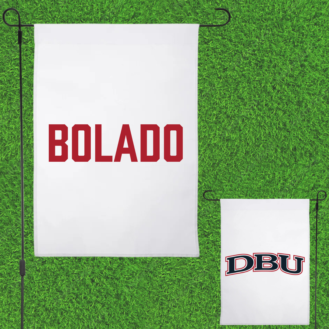 Dallas Baptist University Golf White Garden Flag - Presley Bolado