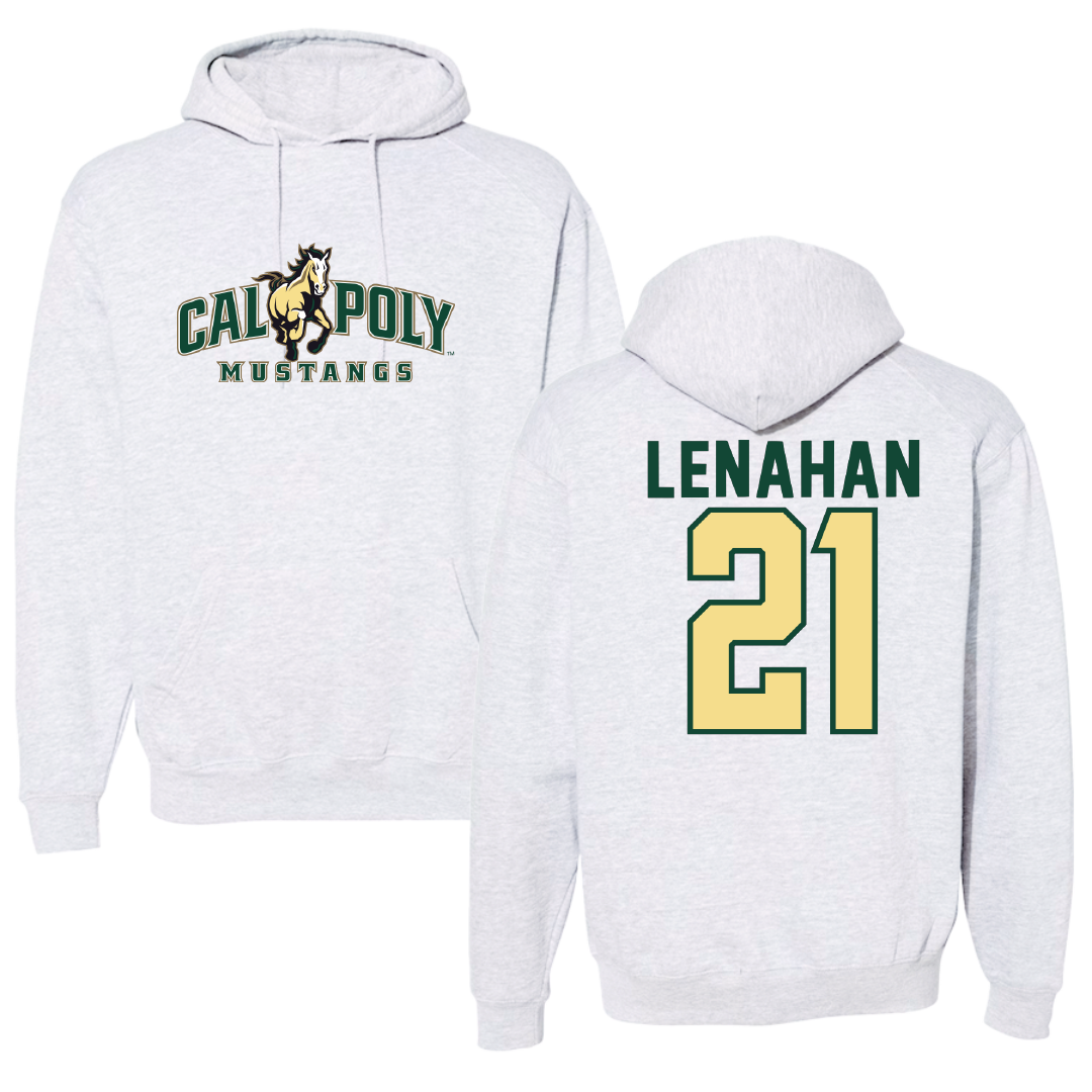 Cal Poly Beach Volleyball Gray Hoodie - #21 Elise Lenahan