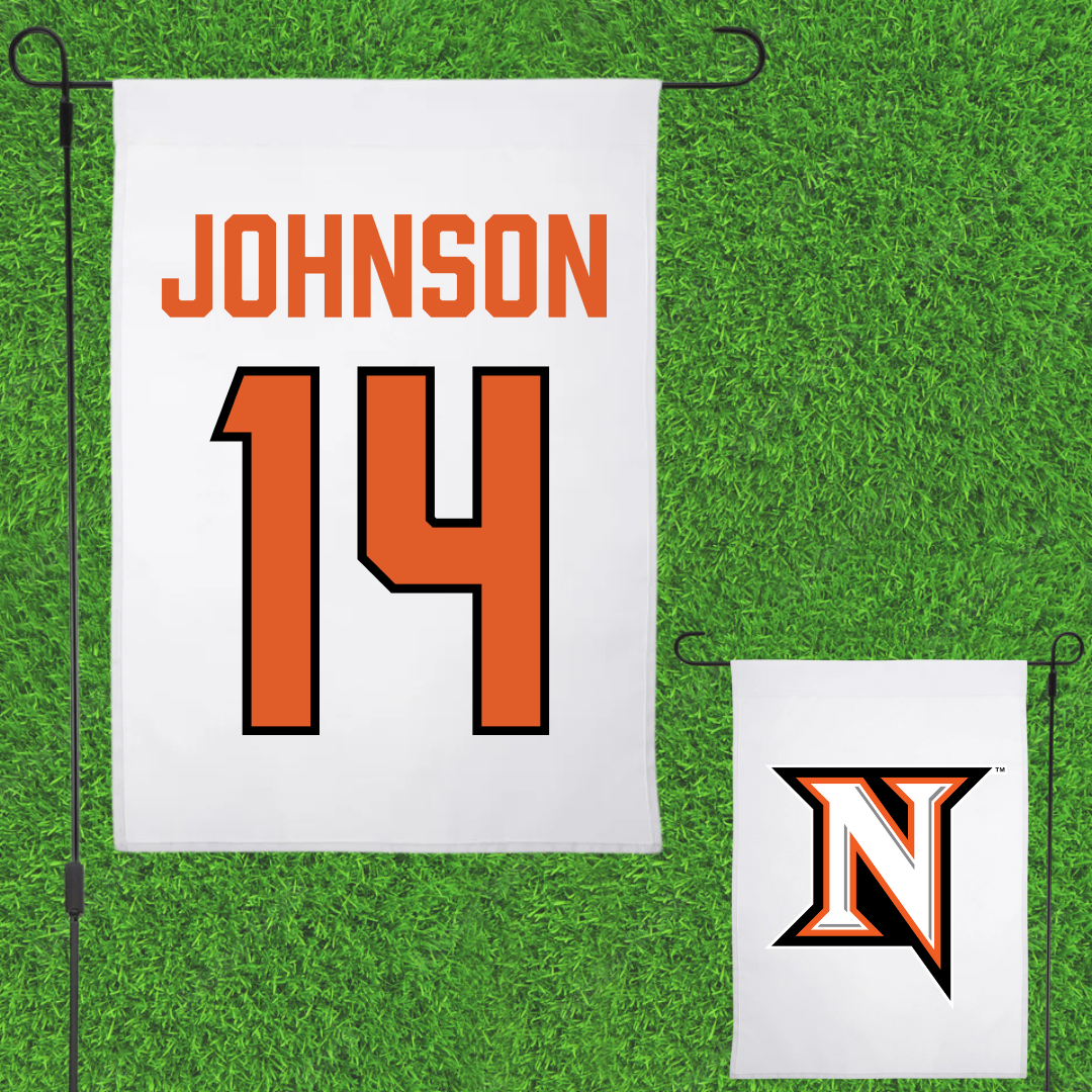 Northampton Community College Volleyball (M) White Garden Flag - #14 Lucas Johnson