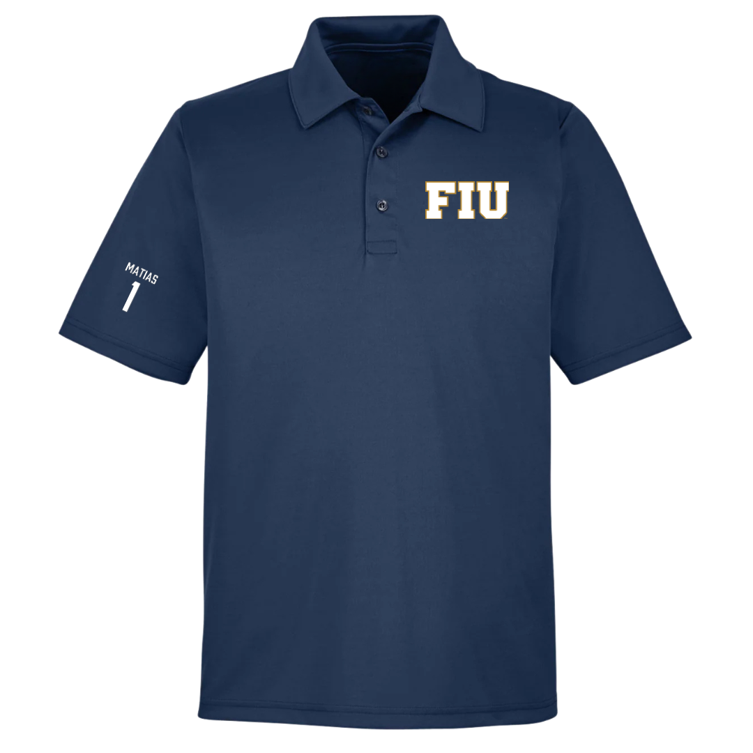 Florida International University Volleyball (W) Navy Polo - #1 Emily Matias