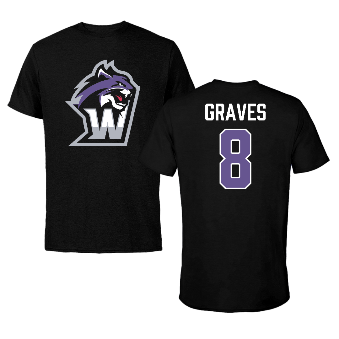 Wiley University Soccer Black Tee - #8 Jayce Graves