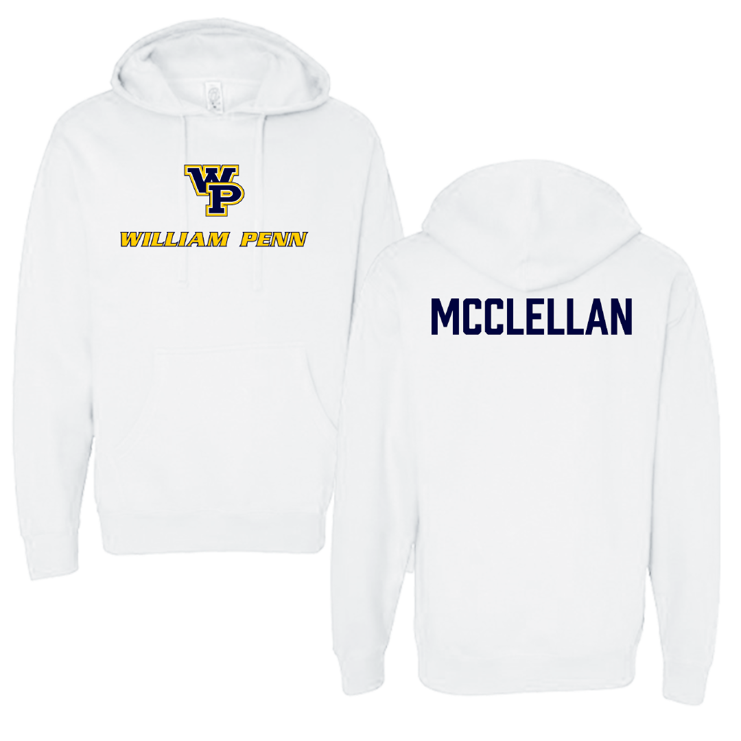 William Penn University TF and XC White Hoodie - Usir Mcclellan