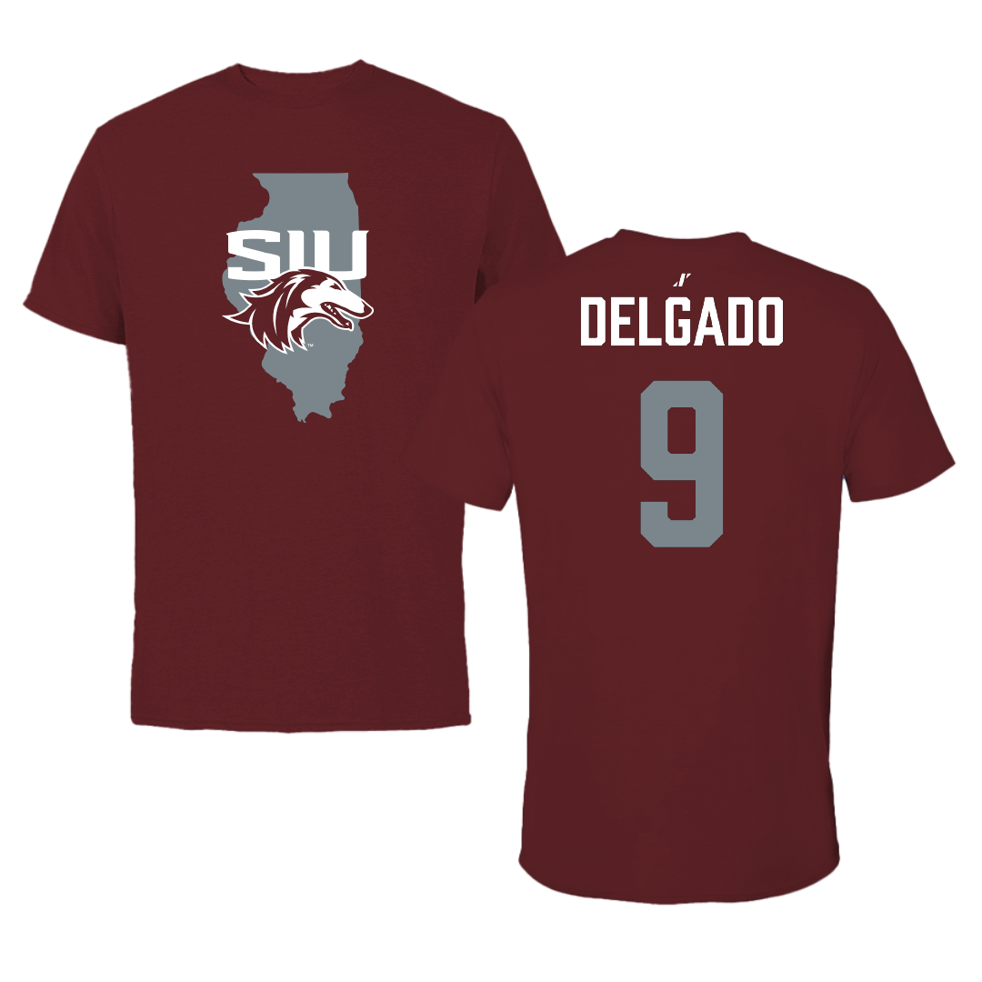 Southern Illinois University at Carbondale Softball Maroon State Performance Tee - #9 Emily Delgado