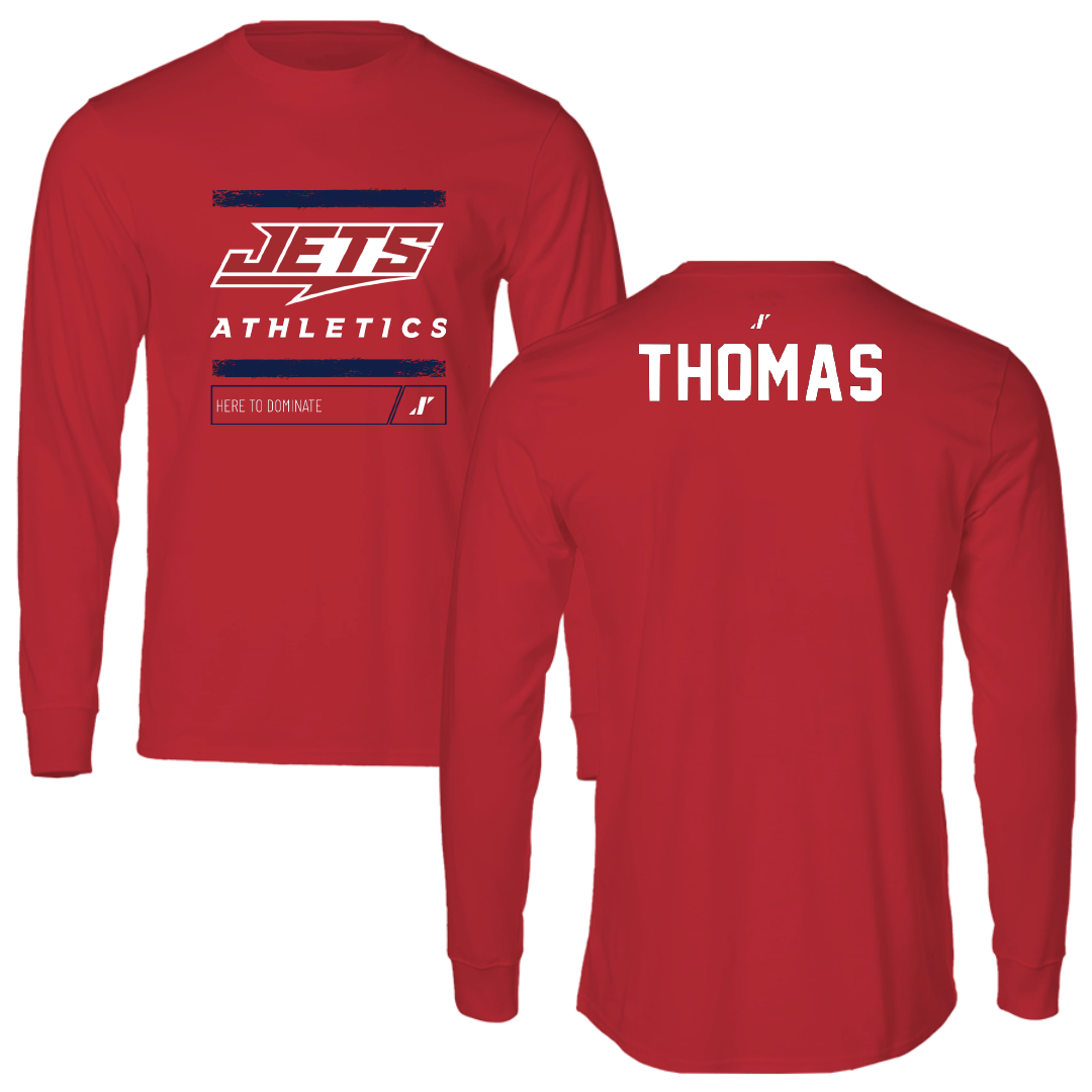 Newman University Cheer Red Dominate Performance Long Sleeve - Amaya Thomas