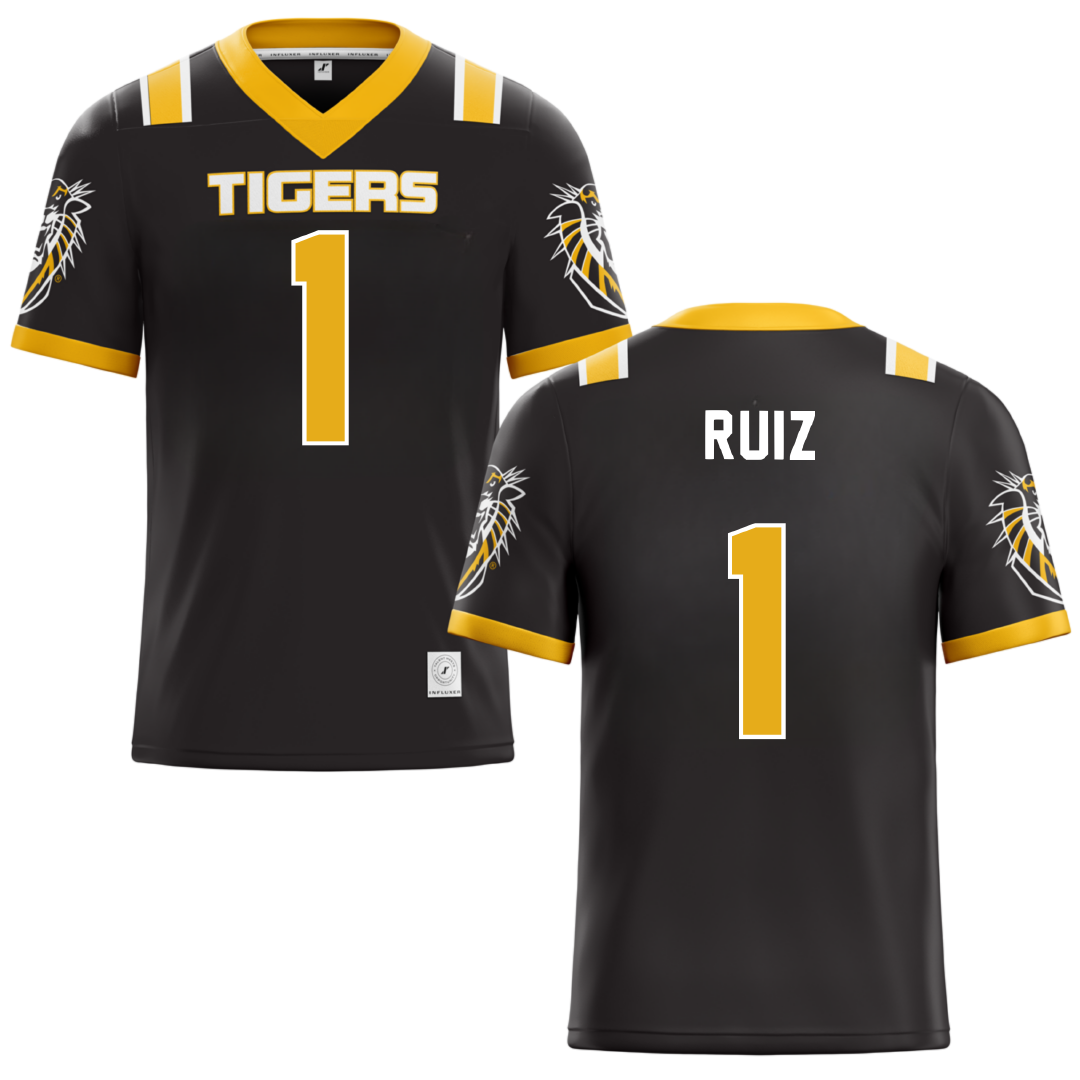 Fort Hays State University Black Football Jersey - Keveon Ruiz