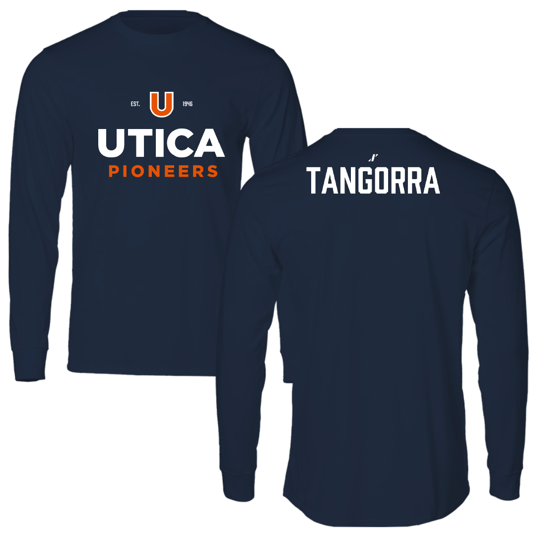 Utica University Basketball (M) Navy General Performance Long Sleeve - Philip Tangorra