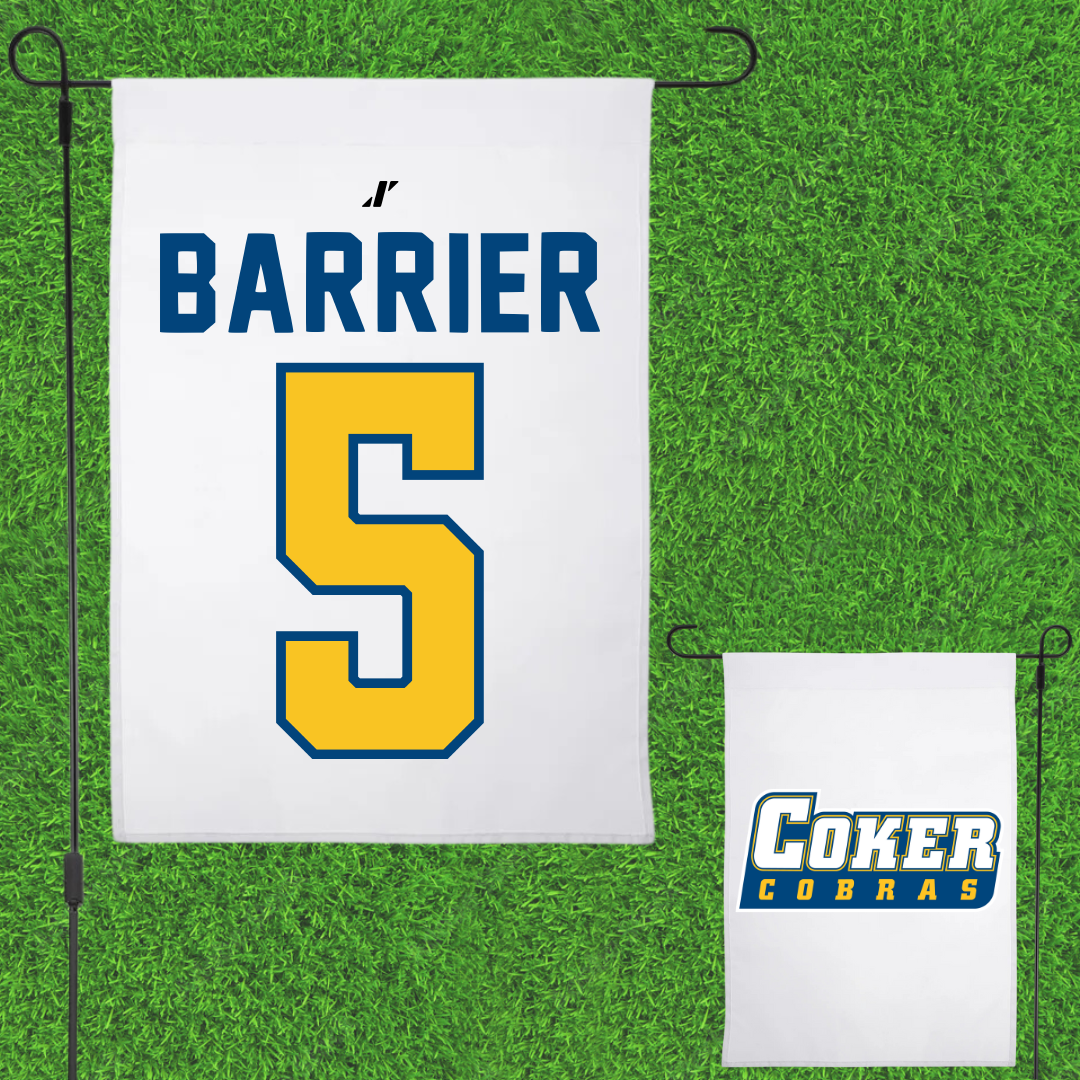 Coker University Acrobatics & Tumbling White Garden Flag - #5 Anna Kate Barrier