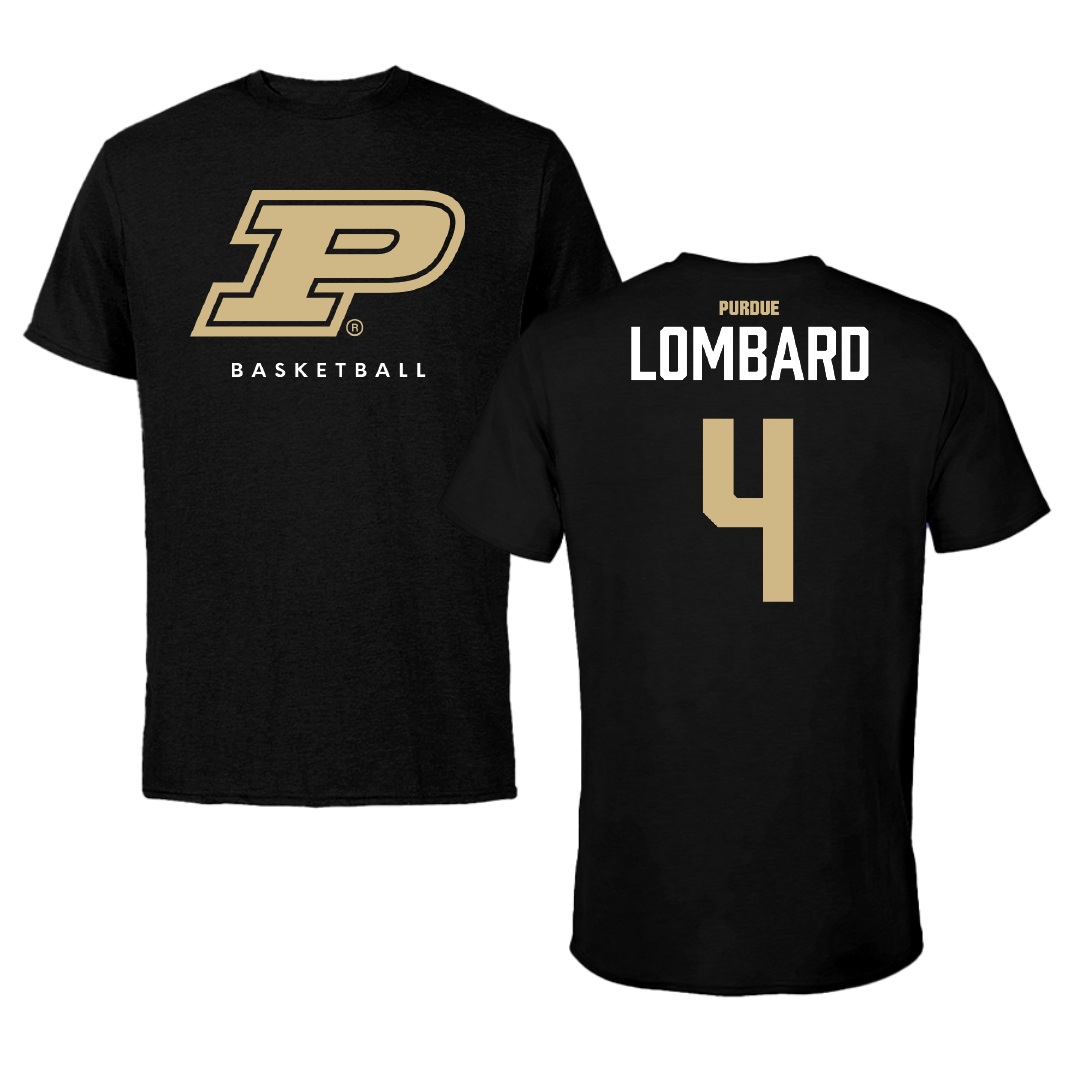 Purdue University Basketball Black Tee - #4 Destini Lombard