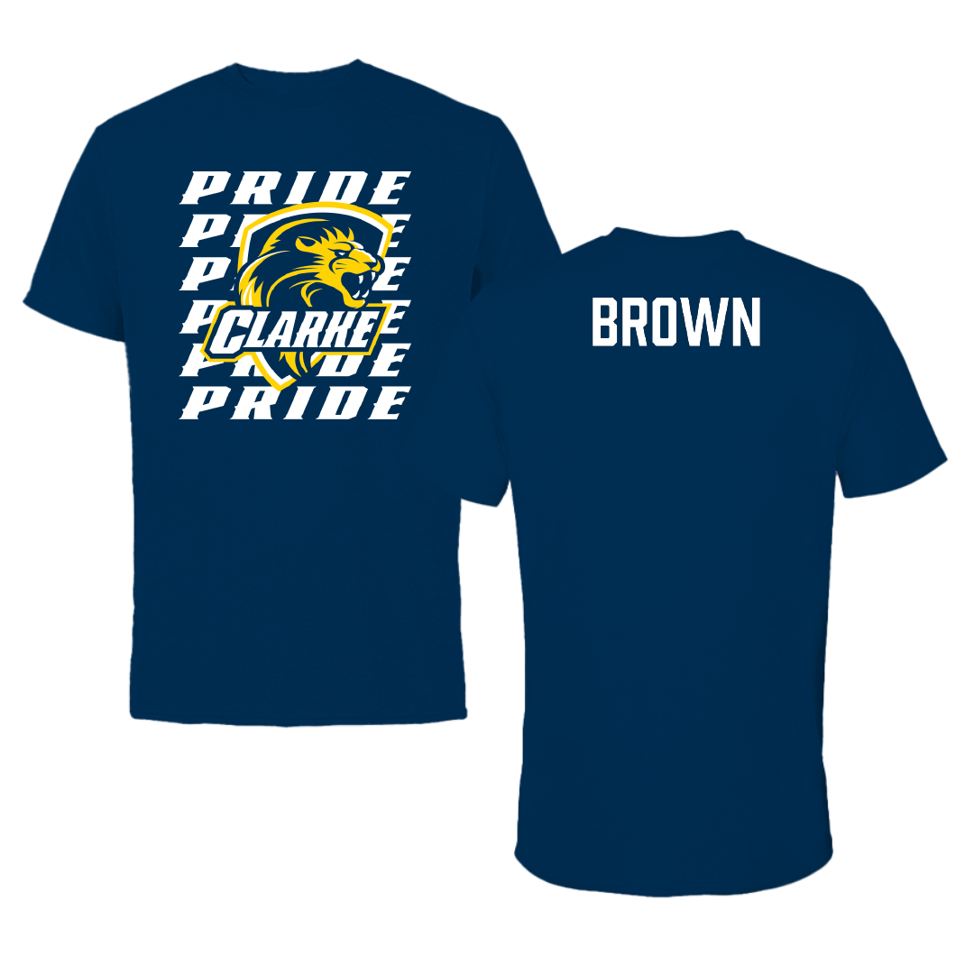 Clarke University Football Navy General Tee - Delyno Brown