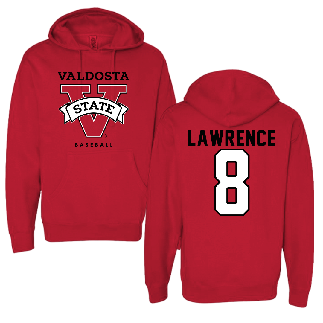 Valdosta State University Baseball Red University Hoodie - #8 Nick Lawrence