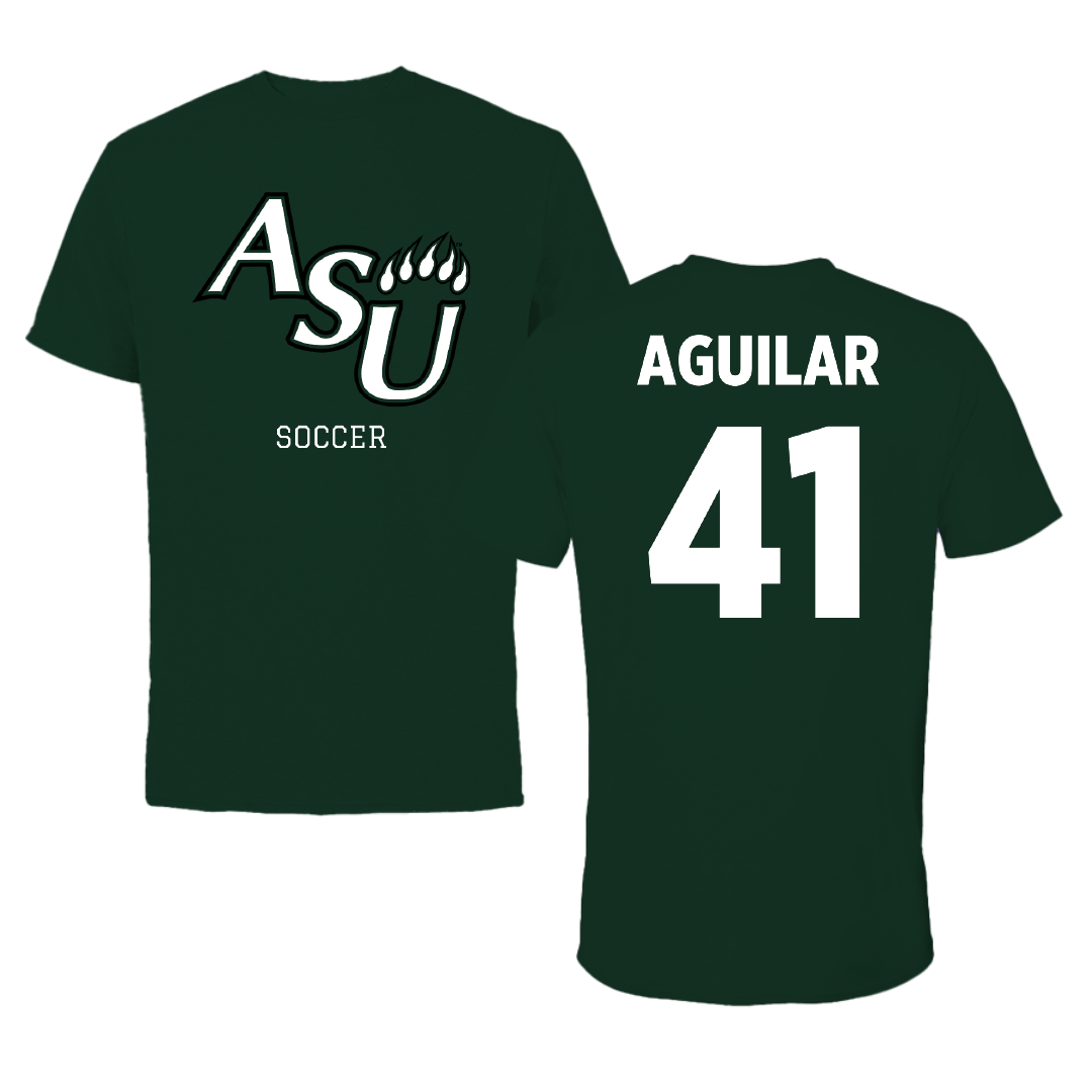 Adams State University Soccer (M) Forest Green Tee - #41 Dominic Aguilar