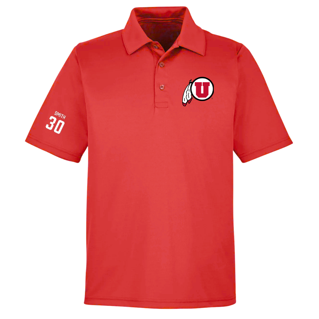 University of Utah Soccer (W) Red Polo - #30 Isabelle Smith
