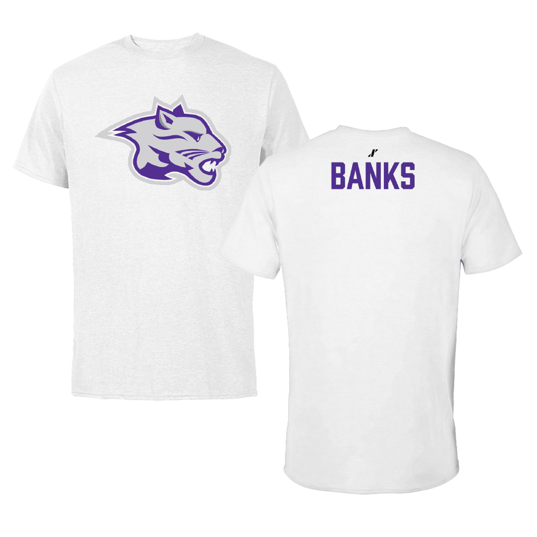 Young Harris College Basketball (M) White Performance Tee - Keith Banks