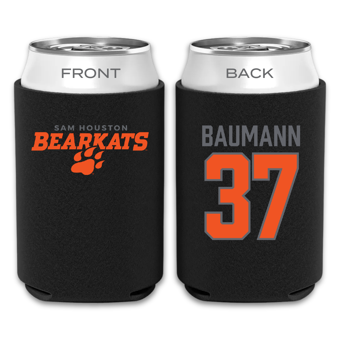 Sam Houston State University Baseball Black Can Cooler - #37 Garrett Baumann