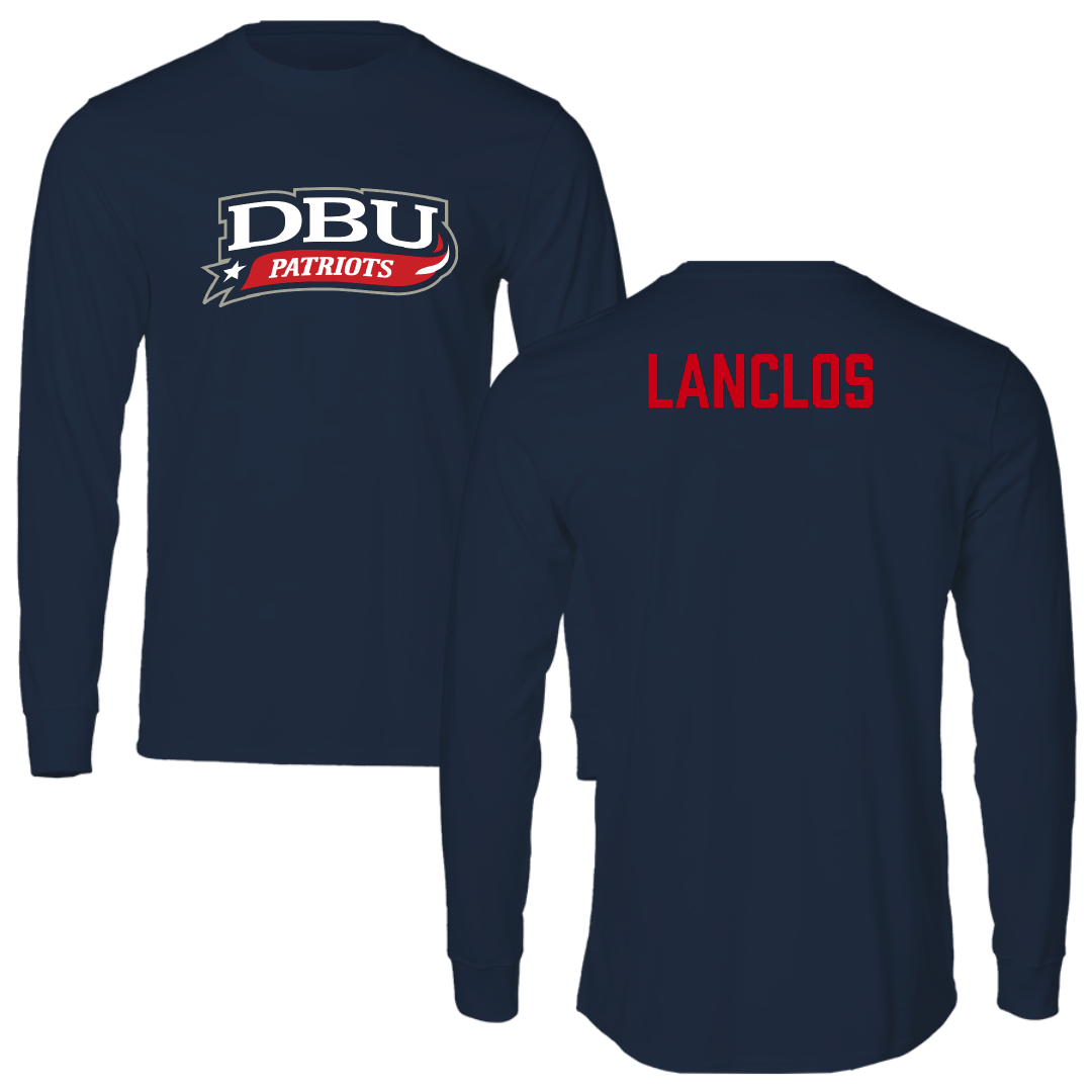 Dallas Baptist University Lacrosse Navy Long Sleeve - Ethan Lanclos