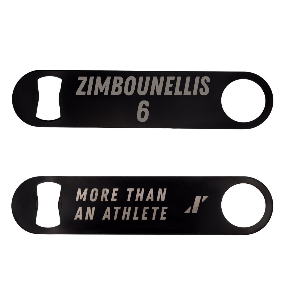 Adams State University Soccer Black Bottle Opener - #6 Tyler Zimbounellis