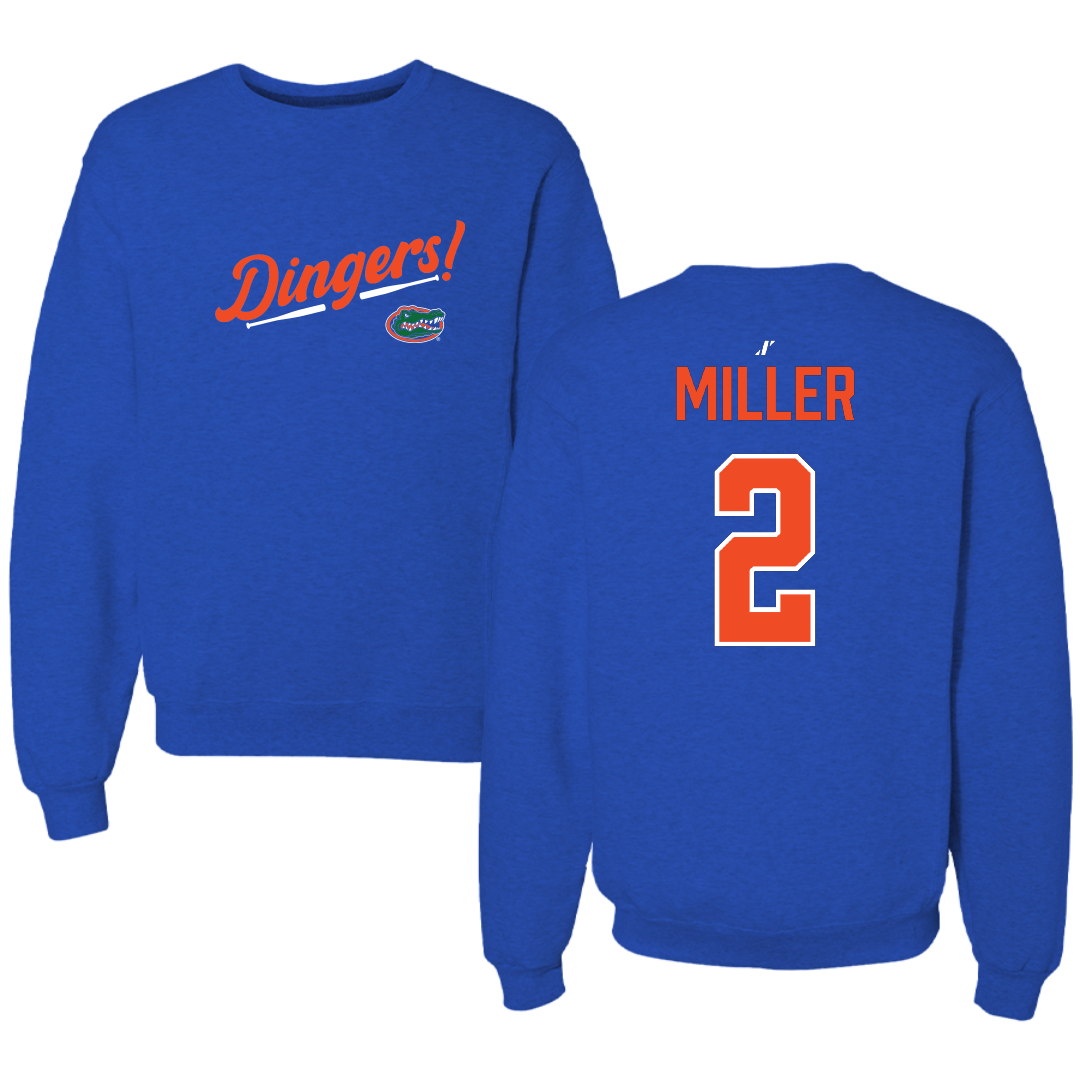 University of Florida Baseball Blue Dingers Crewneck - #2 Sam Miller