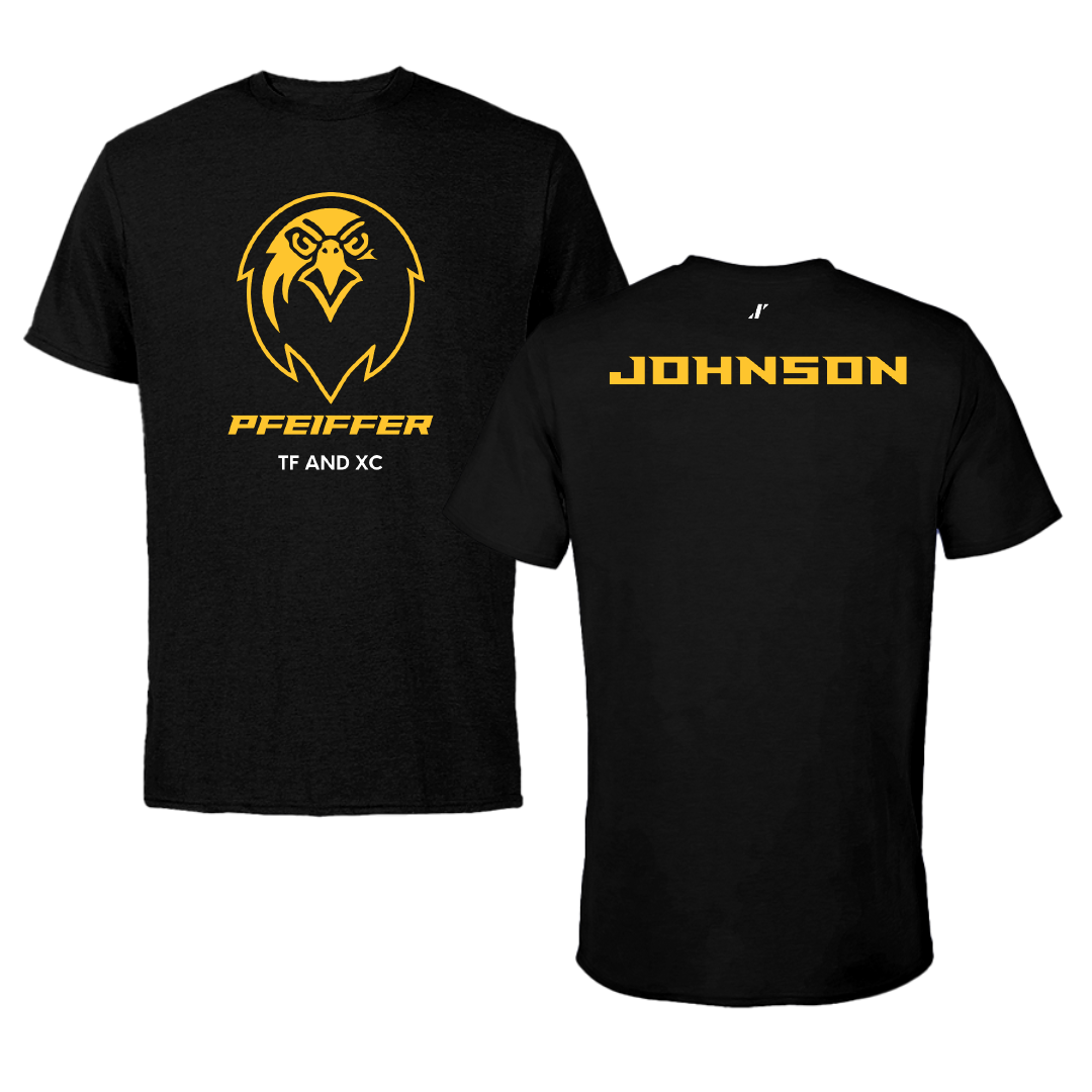Pfeiffer University TF and XC Black Performance Tee - Kohen Johnson