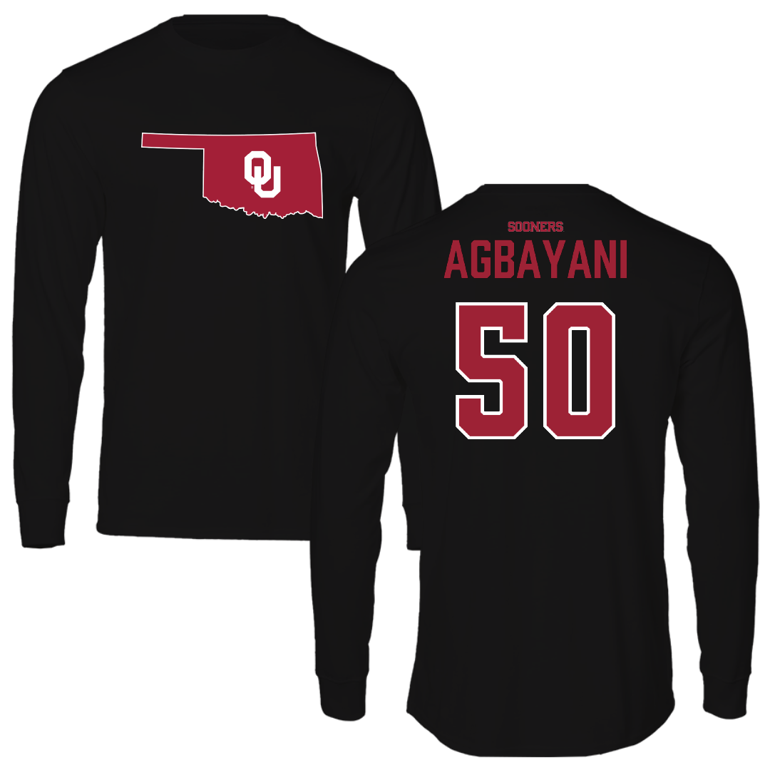 University of Oklahoma Softball Black Long Sleeve - #50 Ailana Agbayani
