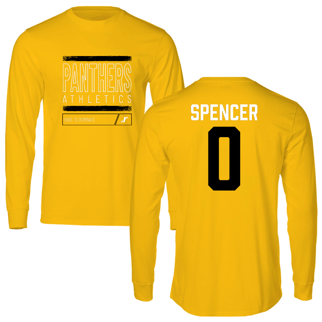 University of Wisconsin-Milwaukee Basketball Gold Dominate Performance Long Sleeve - #0 Pierce Spencer