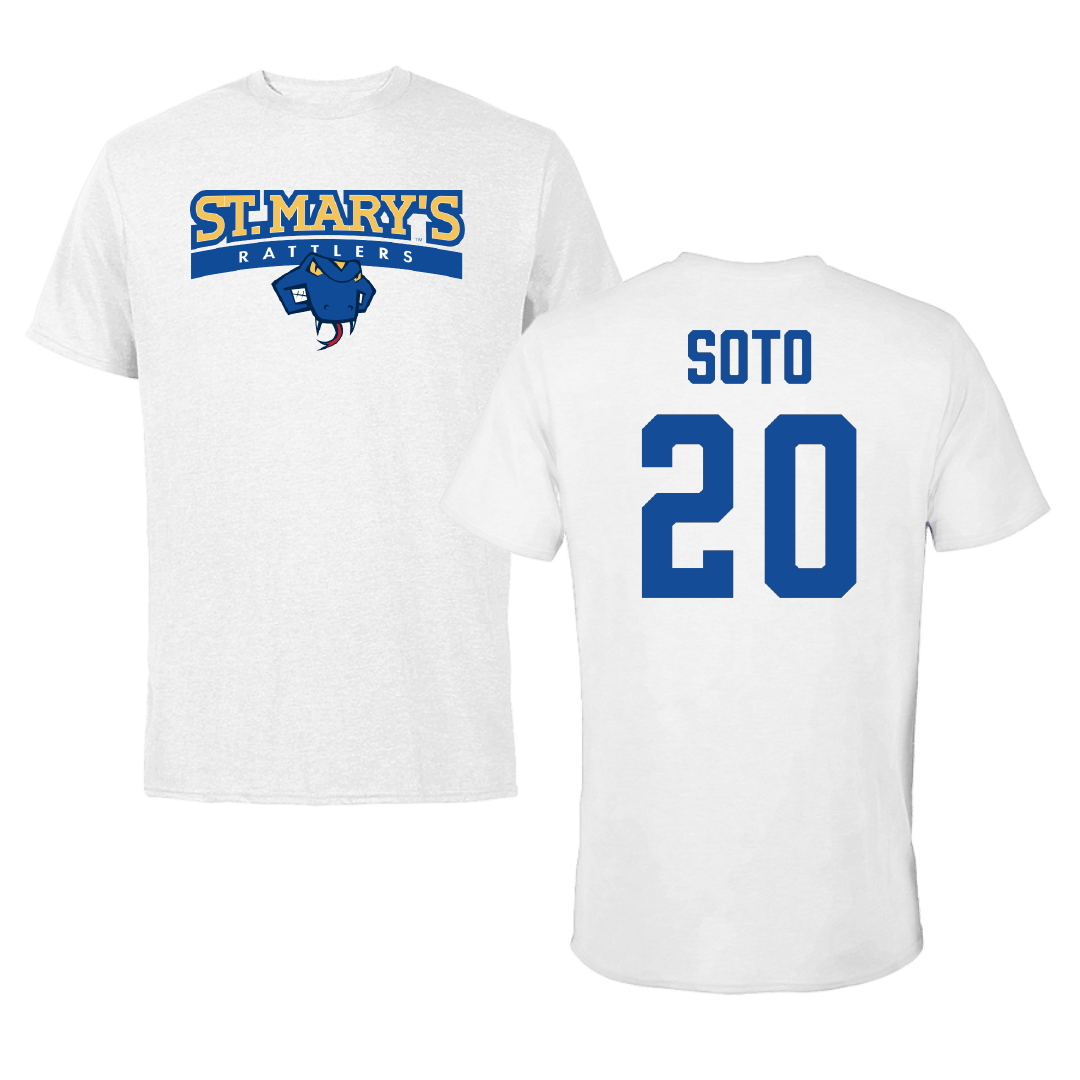 St. Mary's University (Texas) Stunt White Performance Tee - #20 Isabel Soto