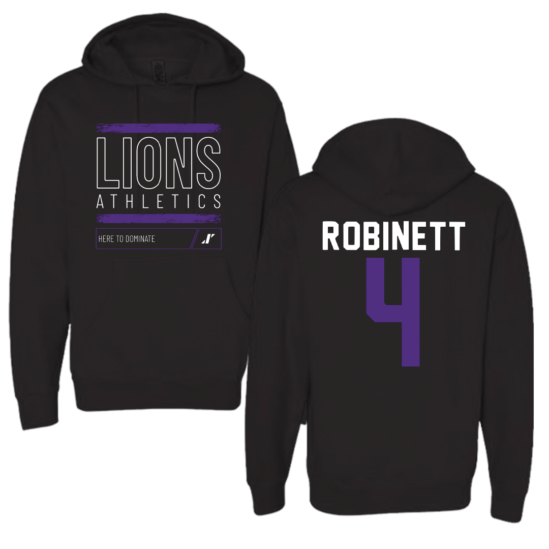 Nelson University Softball Black Dominate Hoodie - #4 Anna Robinett
