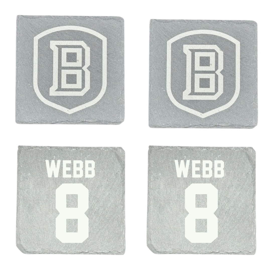 Bradley University Softball Stone Coaster (4 Pack)  - #8 Hailey Webb