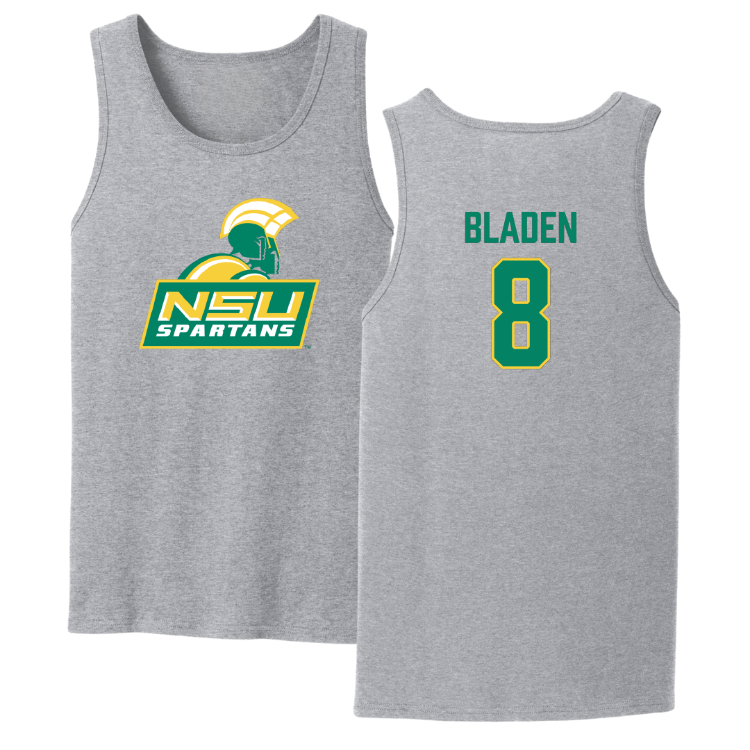 Norfolk State University Basketball Sport Gray Tank Top - #8 Tyrel Bladen
