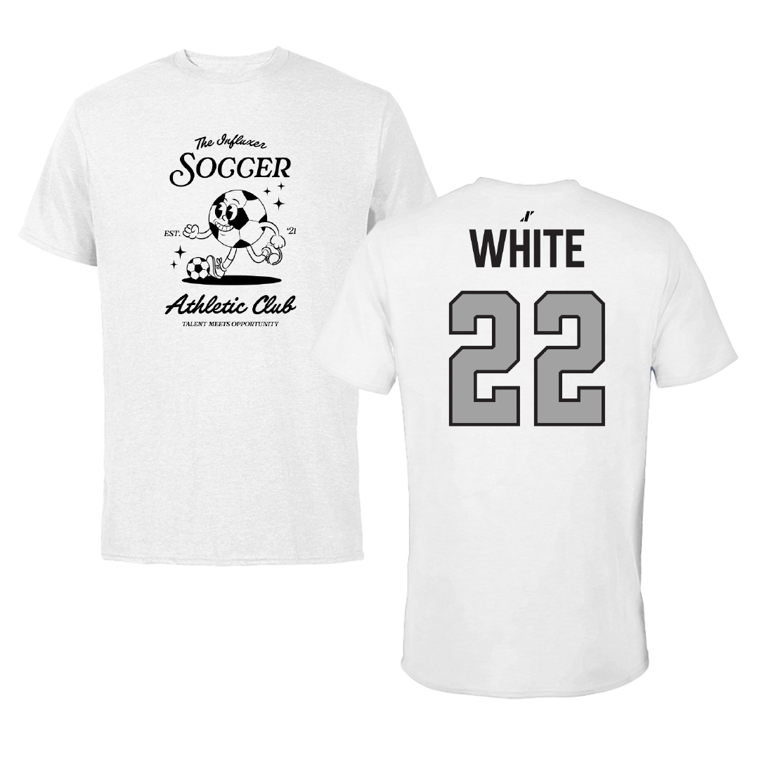 Soccer (W) White Influxer Athletic Club Tee - #22 Ameera White