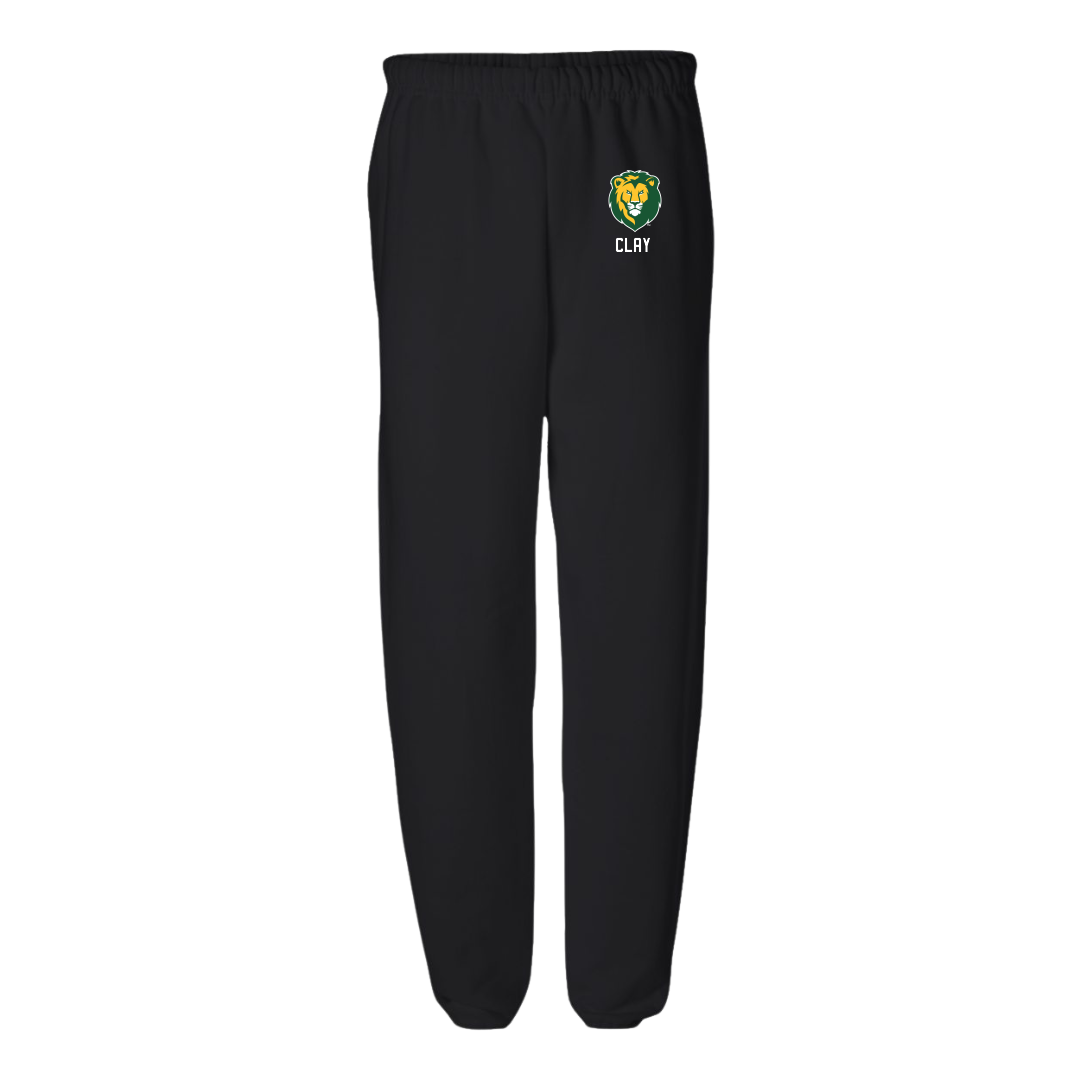 Southeastern Louisiana University Football Black Sweatpants - #22 Donald Clay