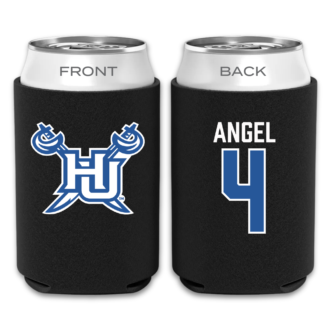 Hampton University Lacrosse Black Can Cooler - #4 Jonathan Angel