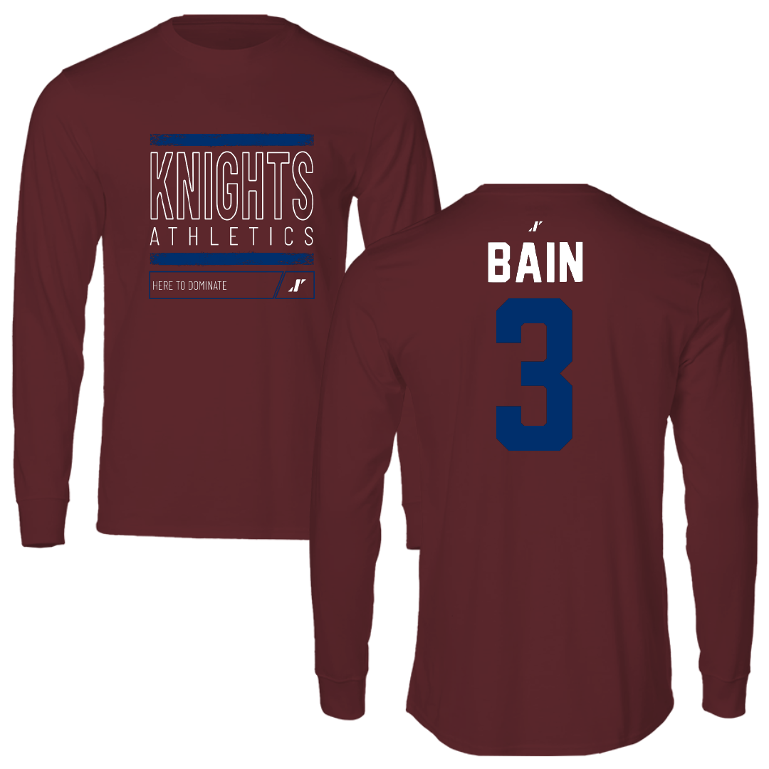 Fairleigh Dickinson University-Metropolitan Campus Volleyball Maroon Dominate Performance Long Sleeve - #3 Avery Bain