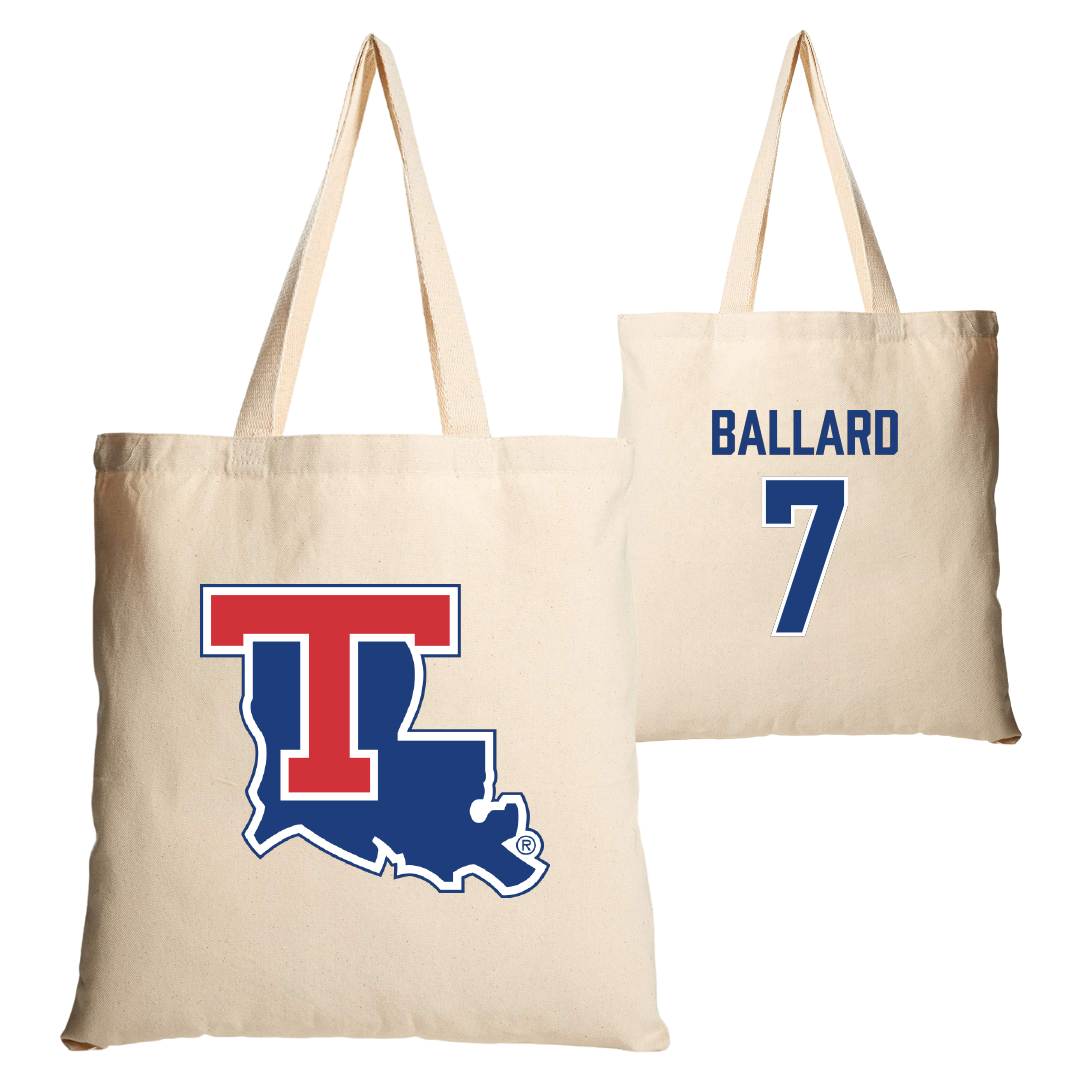 Louisiana Tech University Baseball Tan Canvas Tote Bag - #7 Mike Ballard