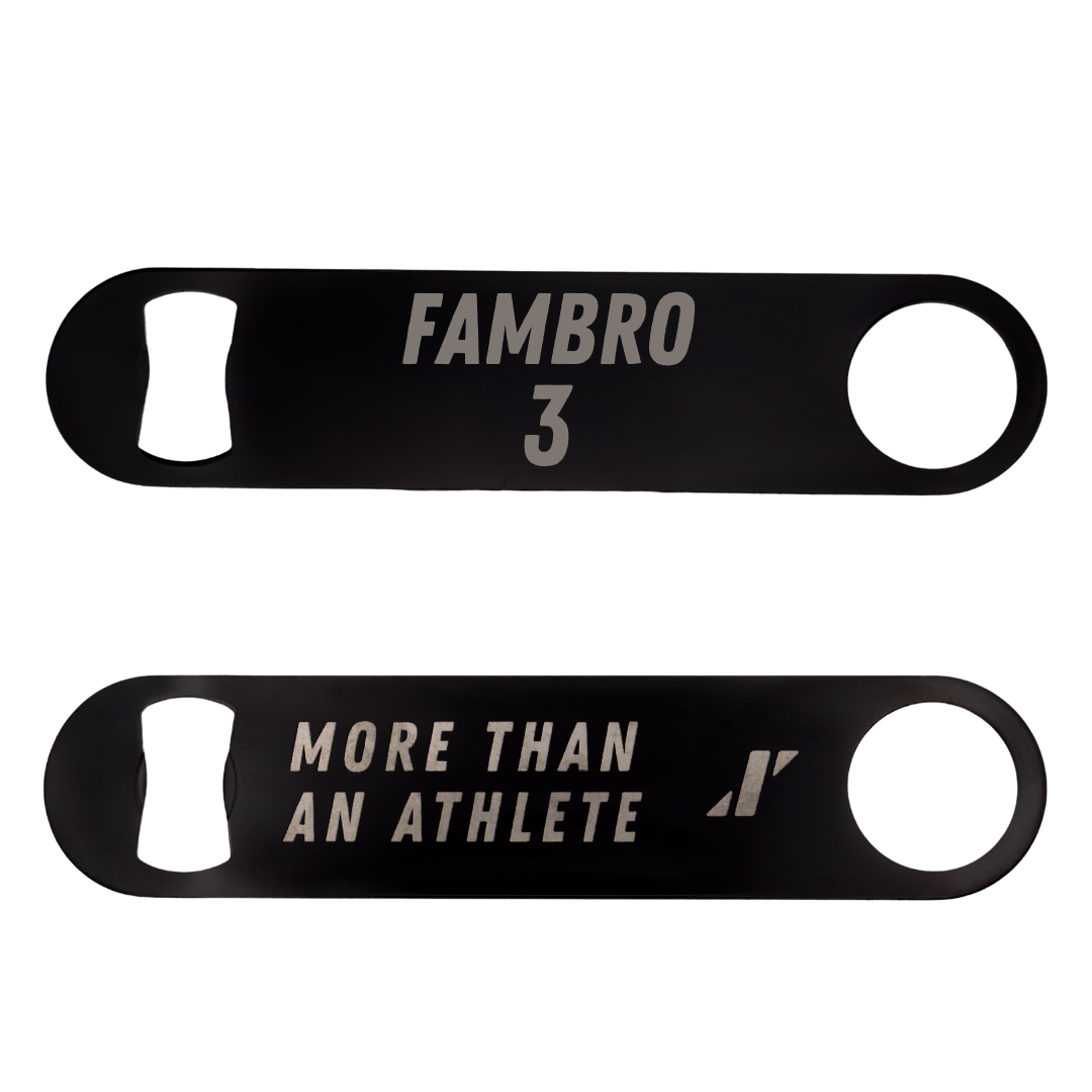 Adams State University Soccer Black Bottle Opener - #3 Jadon Fambro