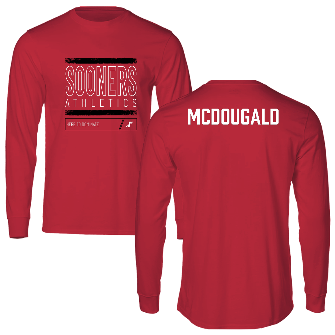 University of Oklahoma Wrestling Crimson Dominate Long Sleeve - Willie McDougald
