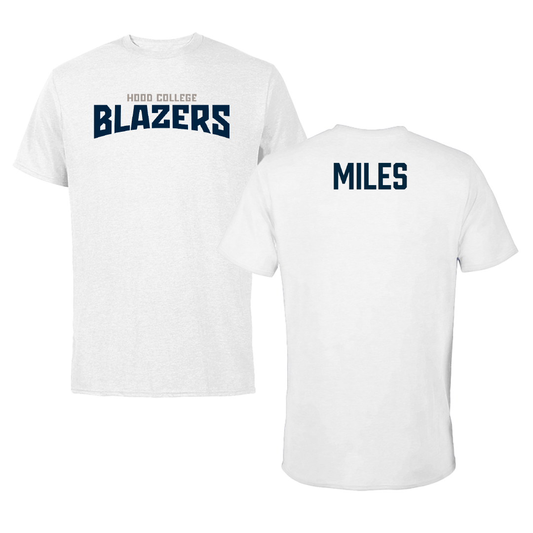 Hood College TF and XC White Classic Performance Tee - Alonzo Miles