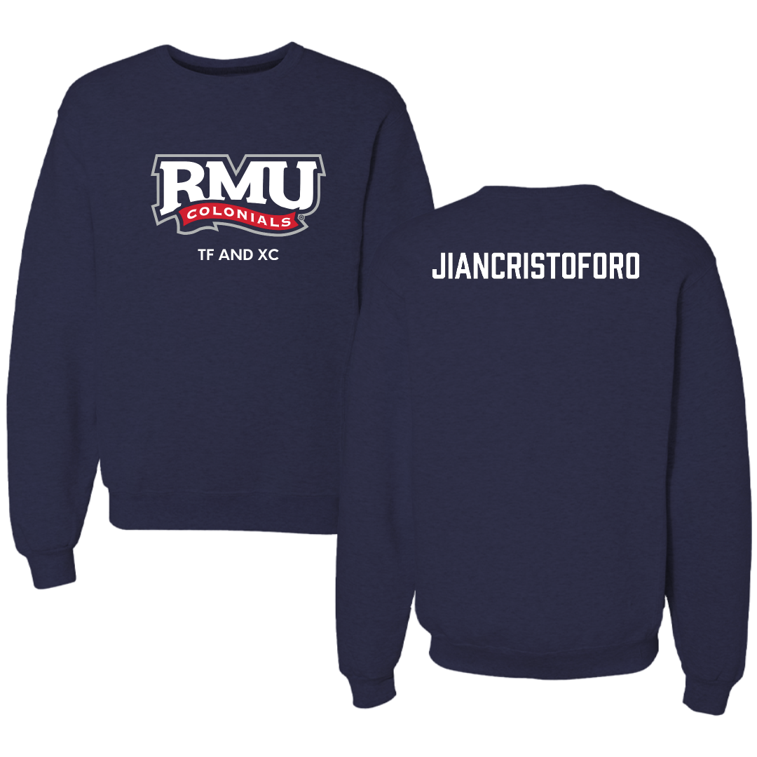 Robert Morris University TF and XC Navy RMU Crewneck - Emma Jiancristoforo