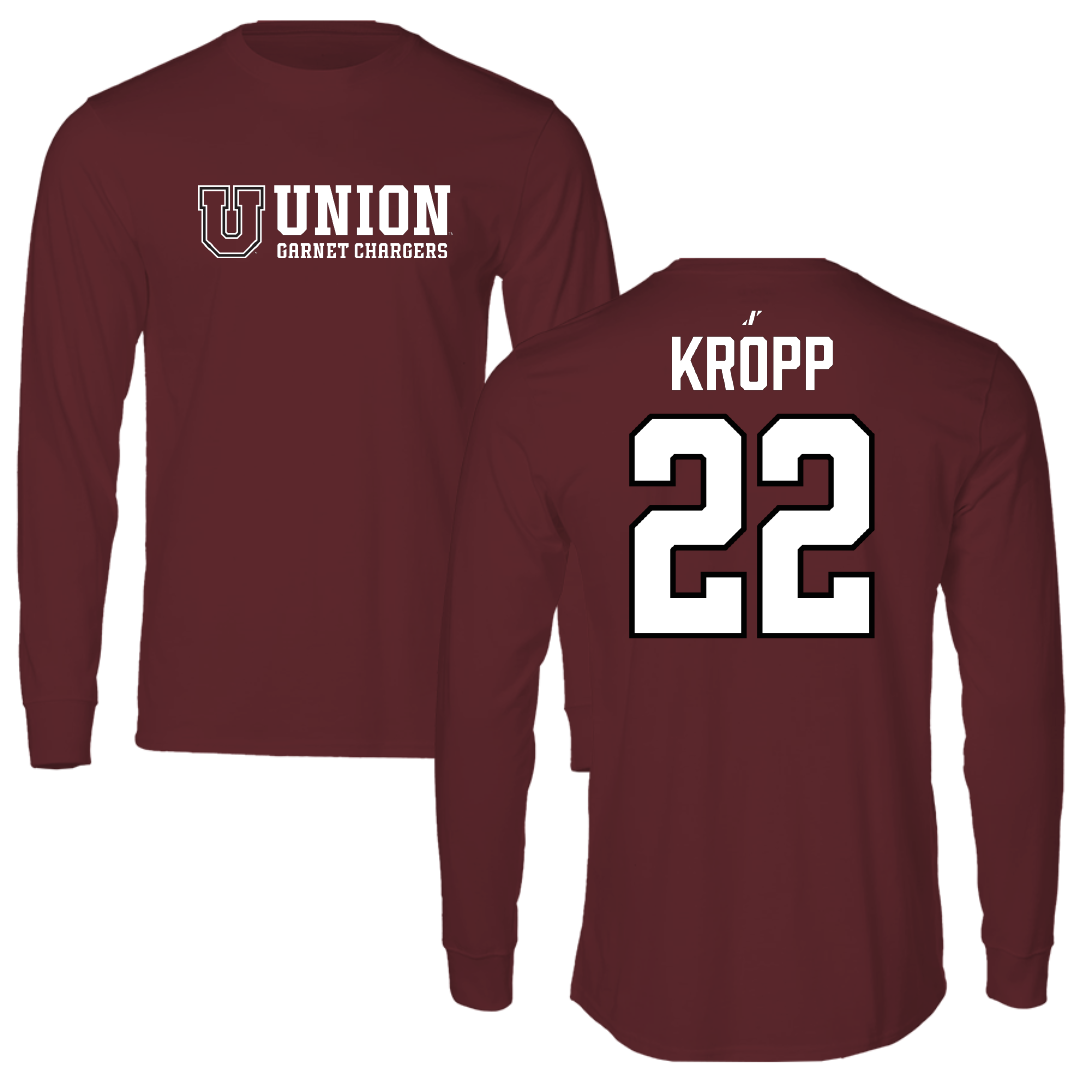 Union College Ice Hockey Maroon General Long Sleeve - #22 Greta Kropp