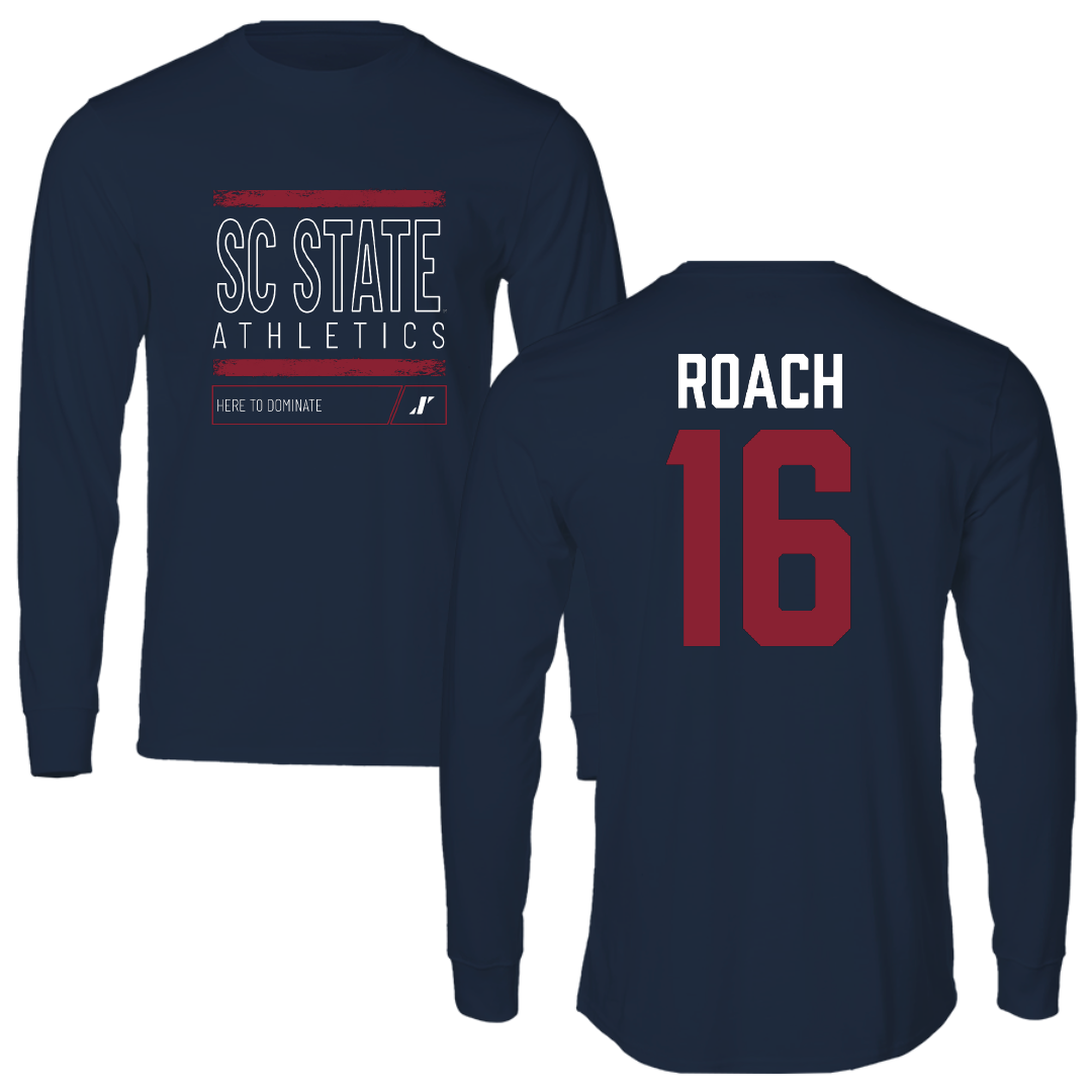 South Carolina State University Volleyball Navy Dominate Long Sleeve - #16 McKinley Roach