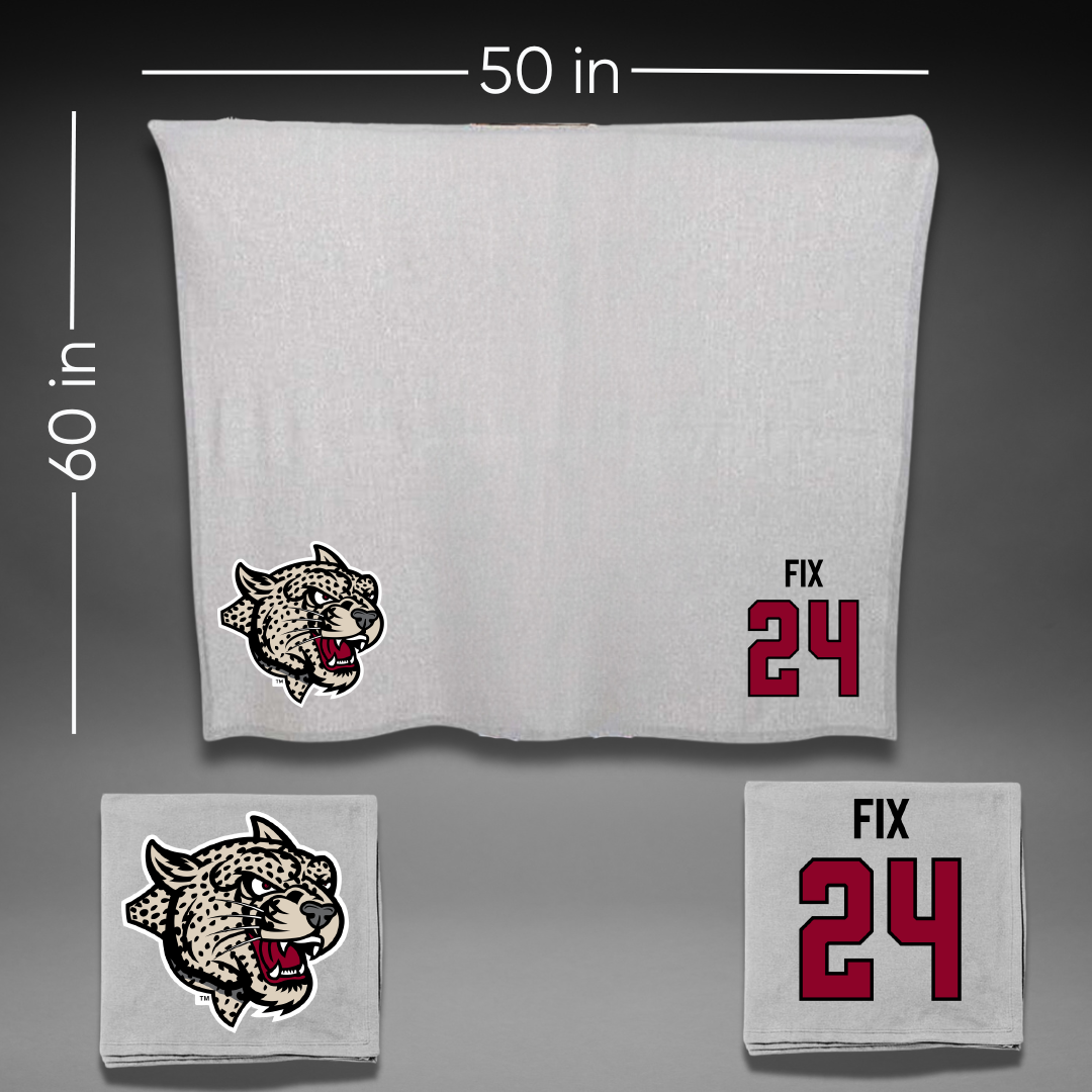 Lafayette College Soccer (W) Gray Blanket - #24 Ava Fix