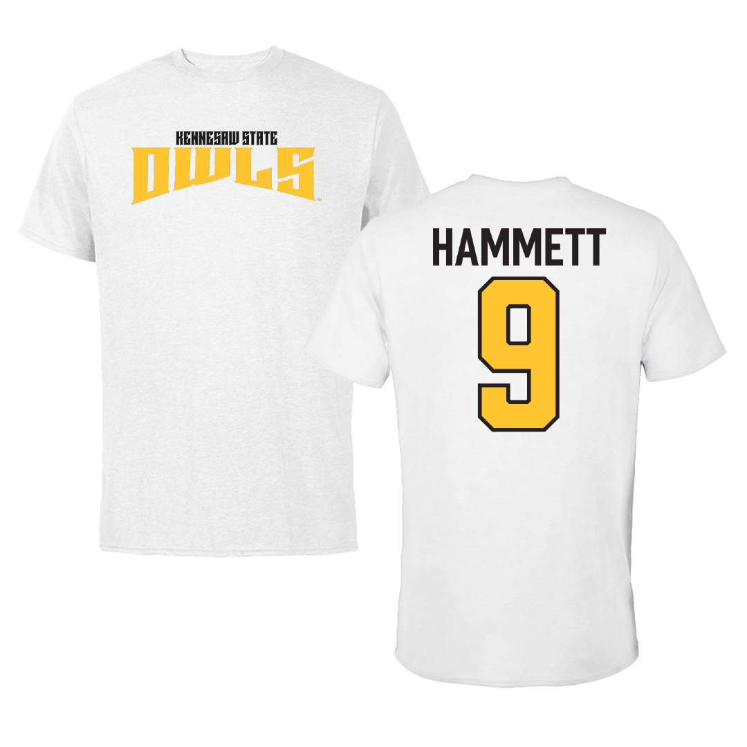 Kennesaw State University Softball White Classic Performance Tee - #9 Abby Hammett