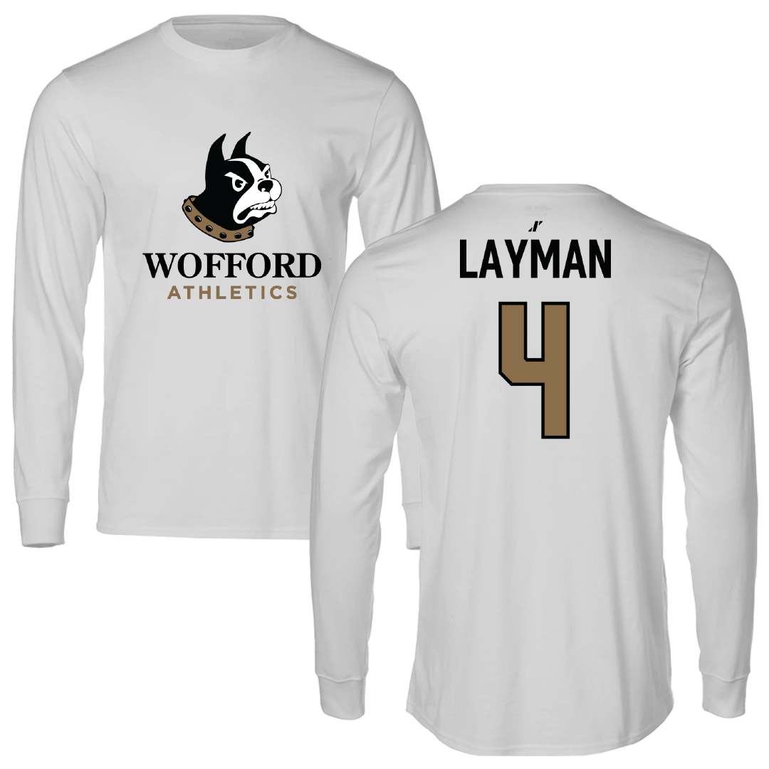 Wofford College Baseball Light Gray Performance Long Sleeve - #4 James Layman