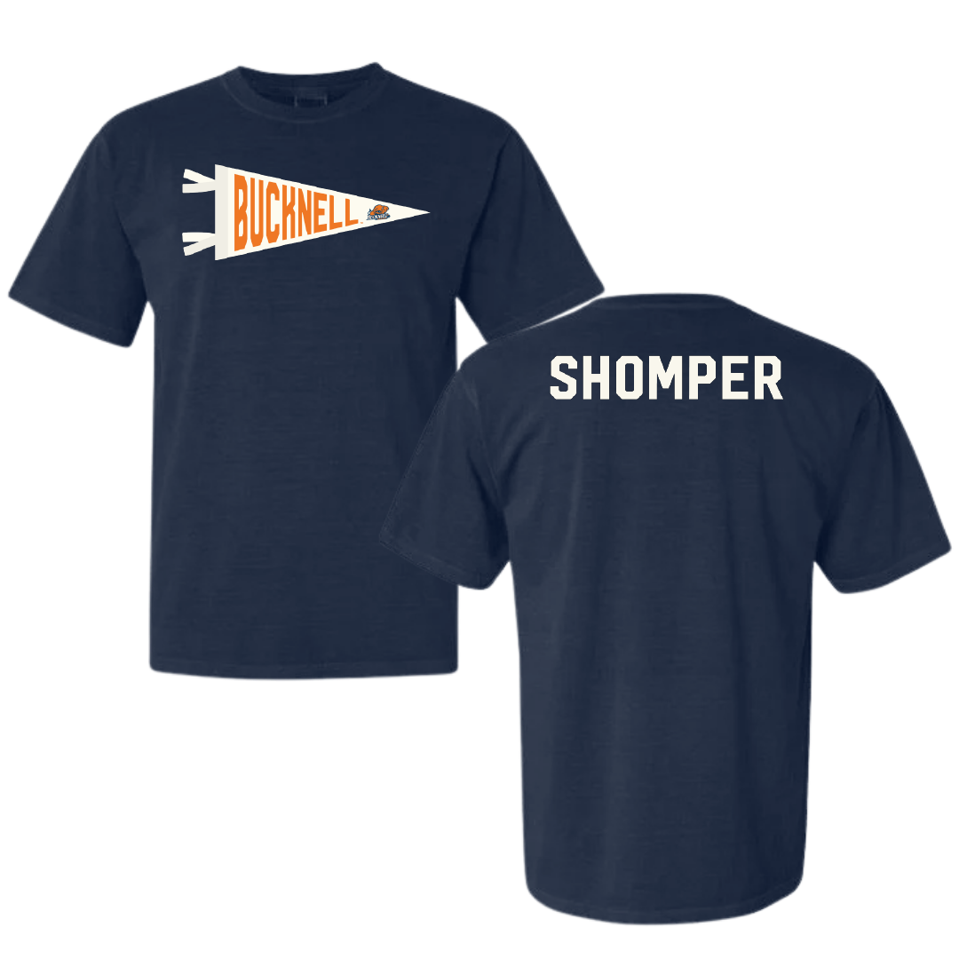 Bucknell University TF and XC Navy Pennant Comfort Colors Tee - Wade Shomper