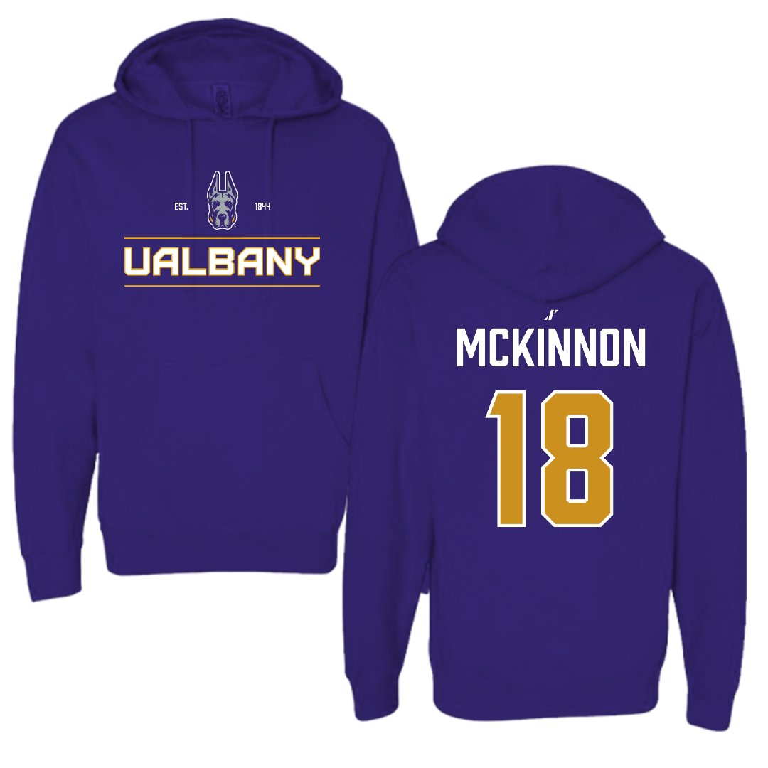 University at Albany Lacrosse Purple General Hoodie - #18 Olivia McKinnon